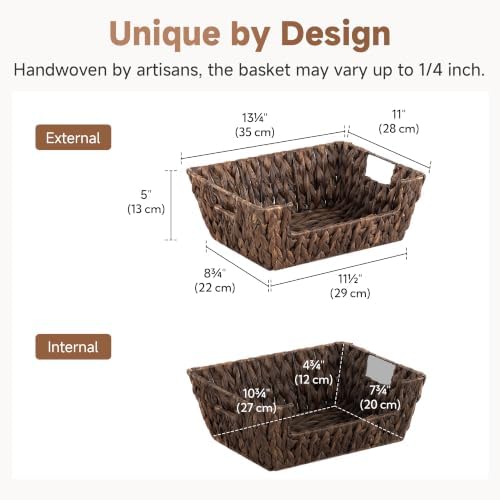 StorageWorks Pantry Baskets for Organizing, Hyacinth Wicker Storage Baskets