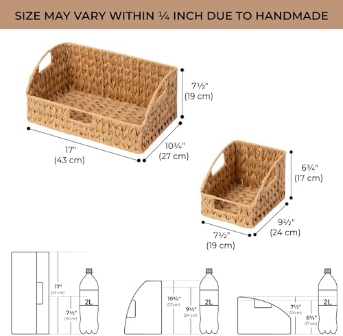GRANNY SAYS Wicker Baskets for Organizing, Waterproof Basket for Storage