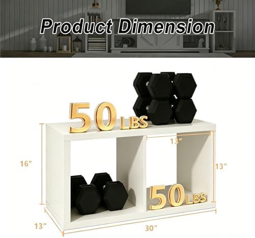 CTESNE【Wooden】 2 Cube Storage Organizer Shelf with Anti-Tipping Kits, Horizontal and Vertical Dual-use Standing Open Boo