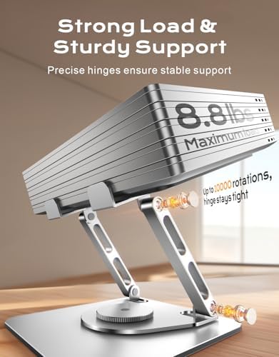 RIWUCT 360° Rotatable Laptop Stand for Desk Adjustable Height