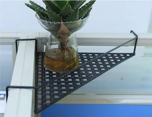 Bioristar Office Cubicle Floating Corner Shelf 2 Pack Iron Wire Desk Sundries Storage Rack Corner Hanging Shelf Black Ir