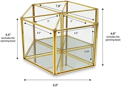 Isaac Jacobs 6-Compartment Rotating Makeup Brush Holder