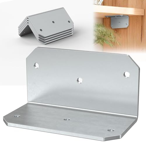 4"x2"x2" Corner Brackets for Wood, 200LB, Galvanized 4 Pack