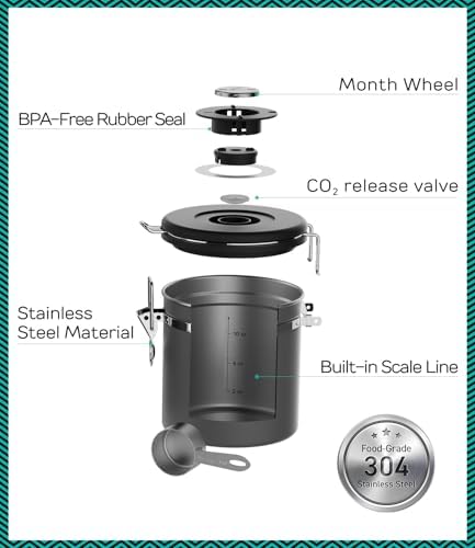 Coffee Gator Coffee Canister, 11oz Airtight Stainless Steel Container