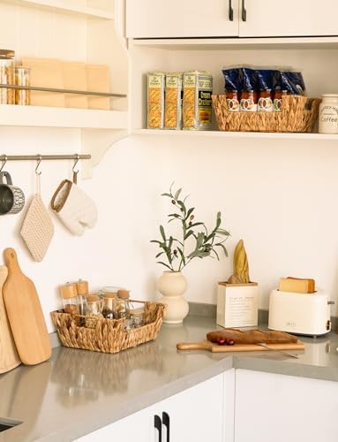 StorageWorks Pantry Baskets for Organizing, Storage Baskets, Water Hyacinth
