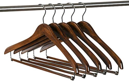 Quality Hangers Wooden Hangers Beautiful Sturdy Suit Coat Curved Hangers Great for Travelers Heavy Duty Hanger with Lock
