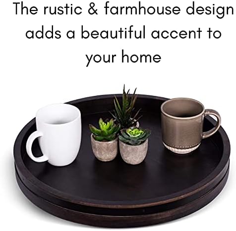 BIRDROCK HOME Wooden Lazy Susan Turntable - Spice Rack Organizer for Kitchen Table, Dining, Pantry and Countertop - Rota