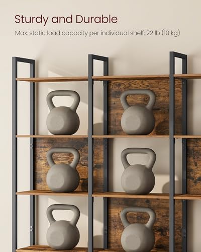 VASAGLE 6-Tier Bookshelf, Large Display Shelves, 9.4 x 50.4 x 73.7 inches