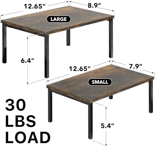 Simple Houseware Extra Large Kitchen Cabinet Counter Shelf, Rustic Brown