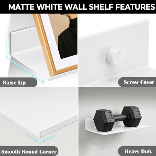 Z metnal Small Floating Shelves,Mini Display Shelf for Phone Ceiling, Slim Narrow Lack Wall Shelf, Aluminum, Wall Mounte