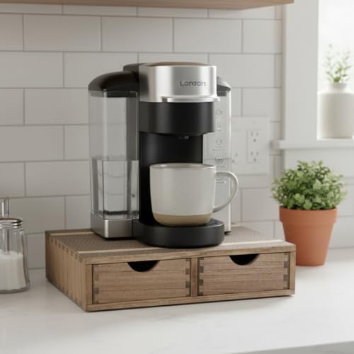 DDYURI Coffee Pods Storage Drawer Holder CF1D2C Dark Brown