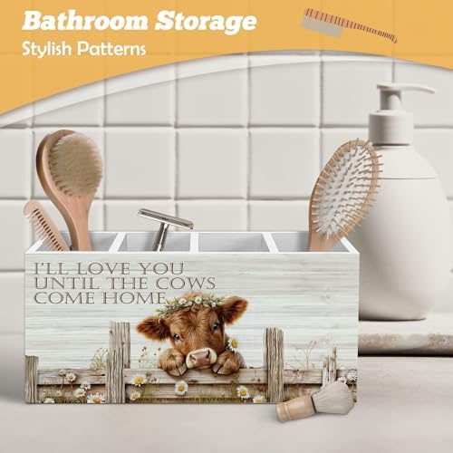 Highland Cow Pen Holder Organizer for Desk Accessories