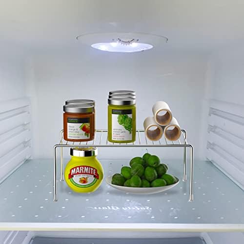 Kitchen Cabinet Shelf Organizer Set of 6, Medium (13 x 9.4 inch) Metal Wire Pantry Storage Shelves, Dish Plate Racks for