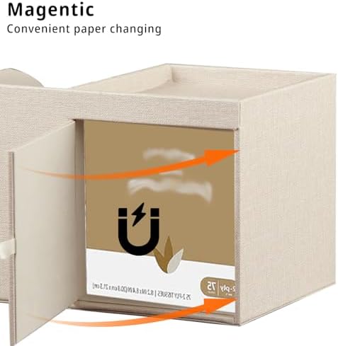 PU Leather Square Tissue Box Cover with Storage Tray,Cube Tissue Box Holder