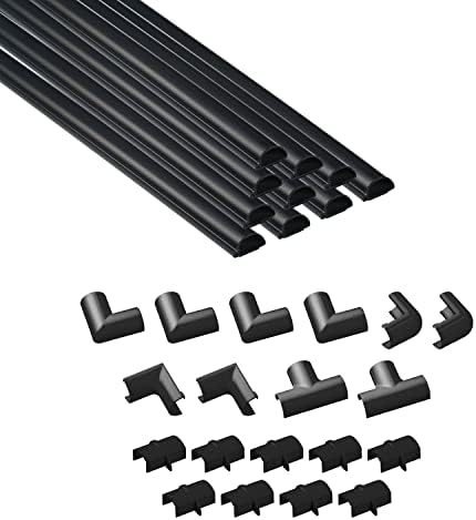 D-Line 157in Cord Hider Kit, Patented Cable Cover, Hide Wires on Wall, Channel for TV Mount Cords, Raceway Wire Hiders, 