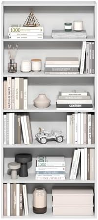 Furinno Basic Book Shelf, 6-Tier Bookcase with Open Shelf, Bookshelf, Cube Storage Organizer, 7 x 24 x 53, for Living Ro