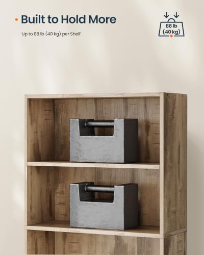 SONGMICS HOME 4-Tier Bookshelf, Narrow Shelving Unit