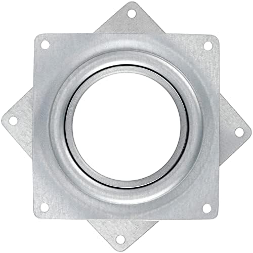 25 Pack 4 Inch Lazy Susan Hardware Kit, Zinc-Plated Swivel Plate, Square Rotating Bearing Turntable for Serving Trays, K