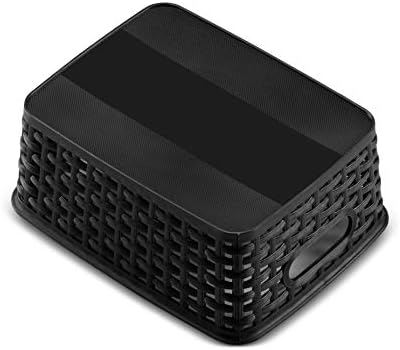 Set of 6 Plastic Storage Baskets - Small Pantry Organizer Basket Bins - Household Organizers with Cutout Handles for Kit