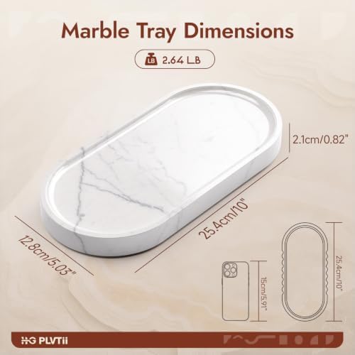 Marble Vanity Tray, 10" X 5" Bathroom Tray Countertop