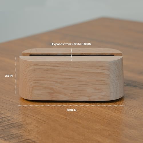 COREMINDED Adjustable Vertical Laptop Stand for Desk, Wooden Laptop Holder, MacBook Pro Stand, Wood Mac Air Dock (Solid 