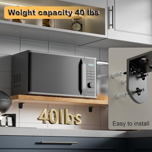 Alise Black 4 Pcs L Brackets, Small Corner Brackets for Wood Furniture