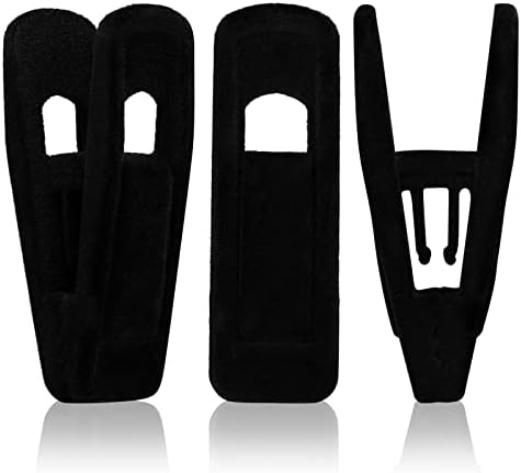 Tinfol 80pc Velvet Hanger Clips, Black Pants Velvet Clips, Large Opening Clothes Pin Hanger Clip, Strong Finger Flocked Clip Perfect for Slim-line Clothes Velvet Hangers