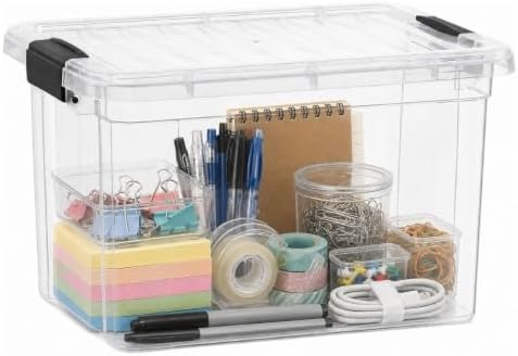 Superio 2.5 Quart Clear Plastic Storage Boxes with Lids, Stackable Organizer Containers, BPA-Free Storage Bins for Home,