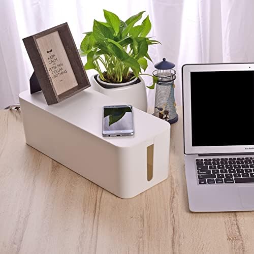 Naeety 3 Pack Cable Organizer Box, Cable Management Box for Surge Protector