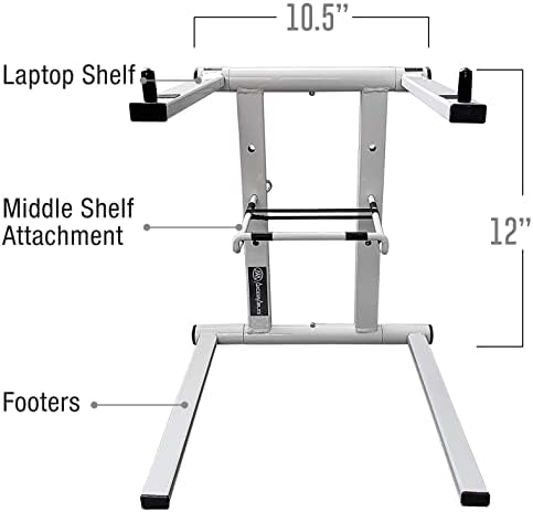 AxcessAbles Portable Folding Laptop Stand with Bag | Elevated MacBook Stand for Home Office, Music Production, Gaming, D
