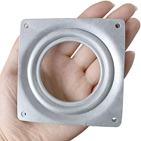 18Pack Lazy Susan Hardware, 4-inch Lazy Susan Hardware Square for Crafts, 300lbs Capacity Zinc Plated Steel Swivel Beari