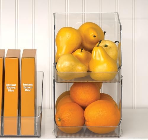 iDesign Clear Plastic Stackable Storage Bin