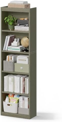 5 Tier Bookshelf,Open Storage Book Shelf,68 Inch Bookcase