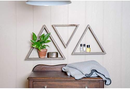 BARNWOODUSA Rustic Shelves, Triangle Floating Wood Shadowbox, Home Decor,