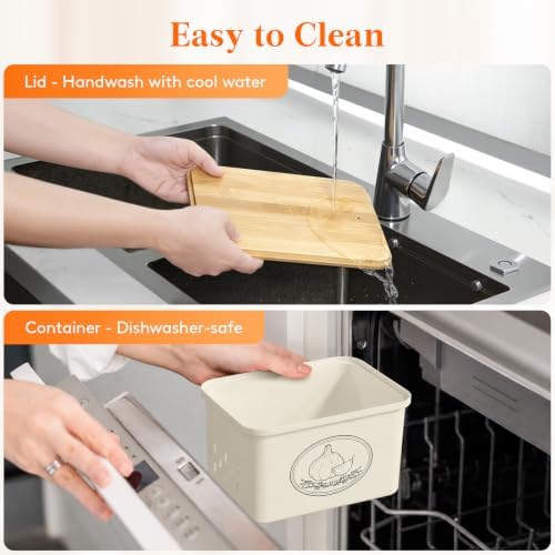 Lifewit Plastic Potato and Onion Storage Bin Box, Set of 3, Beige