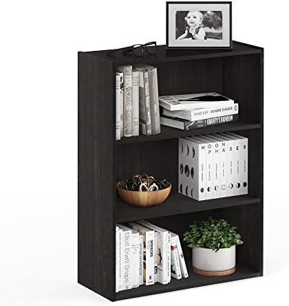 Furinno PASIR Book Shelf, 3-Tier Bookshelf, Storage Shelves Bookcase, 9.7 x 23.7 x 31.5, for Living Room, Bedroom, Home 