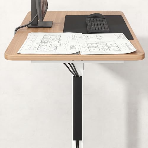 Blulu 4 Pack Steel Magnetic 14 Inch Cable Management Channel for Under Desk Leg Vertical Wire Hider Cover Cable Desk Org