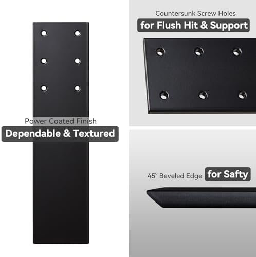 10" Countertop Support Brackets (4 pcs) for Granite, Heavy Duty 10" x 2.5" x 0.24" Hidden Bracket Knee Wall Mounted Supp