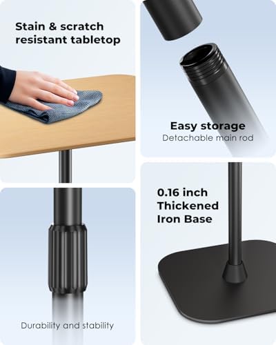 Viozon Floor Laptop Stand for Bed,Laptop Table, Small & Portable Standing Desk with Adjustable Height 26.7"-36.62", Quic