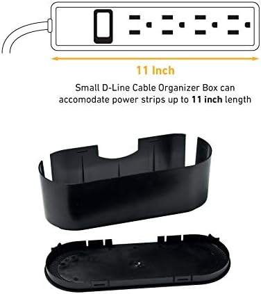 D-Line Small Black Cable Management Box and D-Line Black Cable Tube Bundle