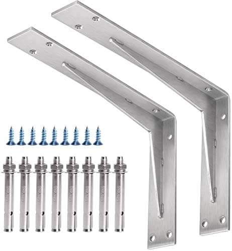 YUMORE Countertop Support Bracket, Heavy Duty 5mm L Bracket, 12 x 8 x 2 in