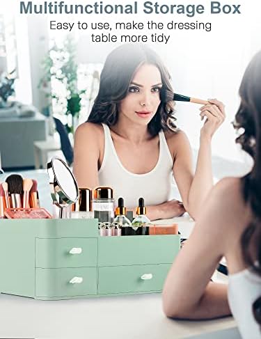 Makeup Organizer with Drawers,Large Capacity Countertop Organizer for Vanity,Bathroom and Bedroom Desk Cosmetics Organiz