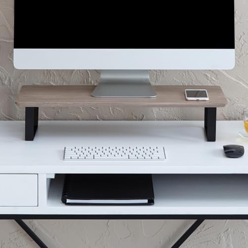 Anji Mountain Monitor Stand for Desk - Desktop Organizer & Laptop Riser, Ergonomic Monitor Riser, Space-Saving, Durable,