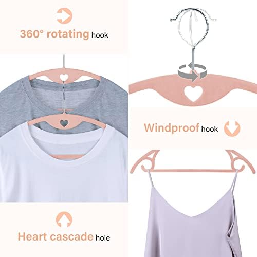 Velvet Hangers Felt Clothes Hangers 50 Pack Pink