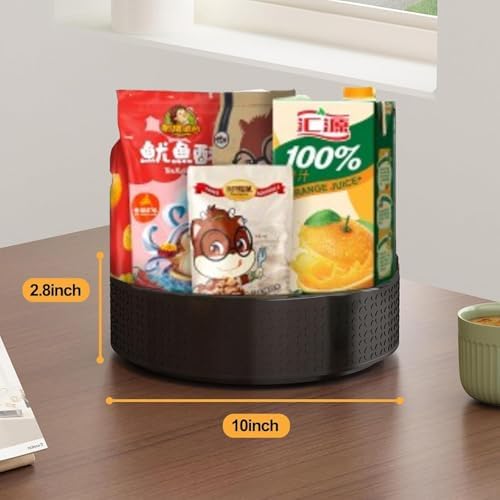 Lazy Susan Organizer Turntable Rotating Seasoning Organizer Metal Spice Rack for Cabinet Countertop Dining Table Refrige