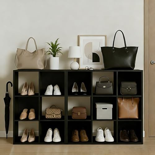6 Cube Storage Organizer Shelf, Open Cube Bookshelf