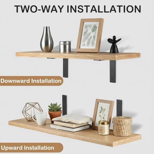 12 Inch Heavy Duty Floating Shelf L Brackets, 160 lbs, 4 Pack