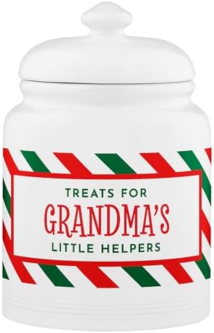 Let's Make Memories Personalized Cookie Jar - For Bakers - Kitchenware - Ceramic - Airtight Lid - Treats for Little Help