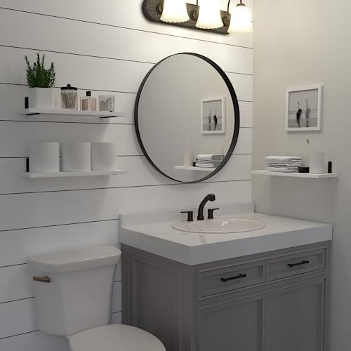 DOLLFIO Floating Wall Shelves, Decor & Storage, White, 16.5'', 3Pcs