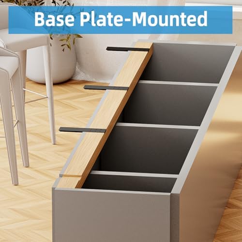 WEKIS 10 Inch Countertop Support Bracket, 3 Pack Solid Iron Heavy Duty Hidden Flat Floating Shelf Brackets, Top Mount Kn